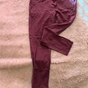 Maze Collection Burgundy Pull-On Jeggings Pants 2X Stretch Skinny Leg Ponte